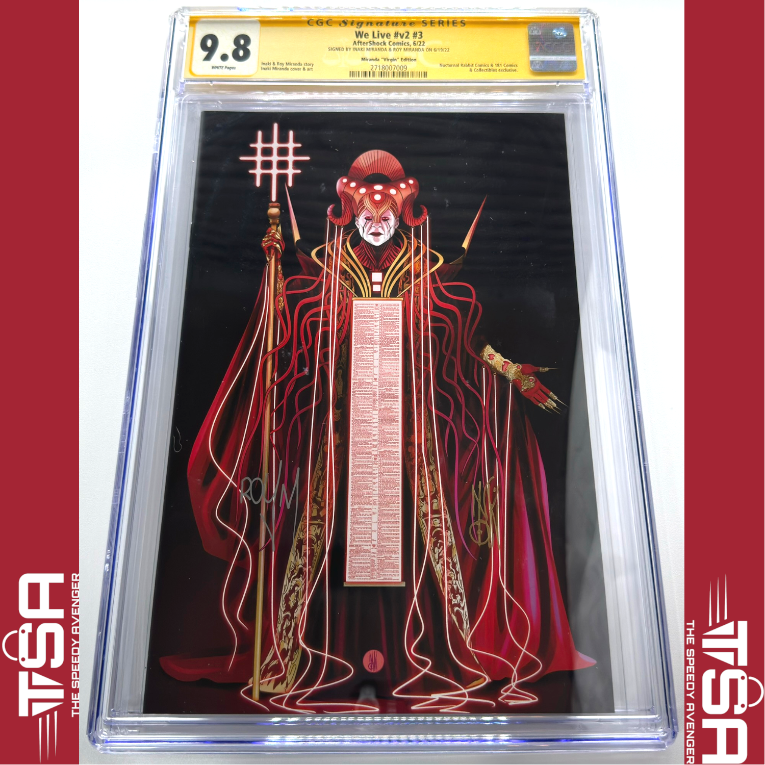 WE LIVE AGE OF THE PALLADIONS #3 SIGNED INAKI + ROY MIRANDA CGC SS Spoiler Cover