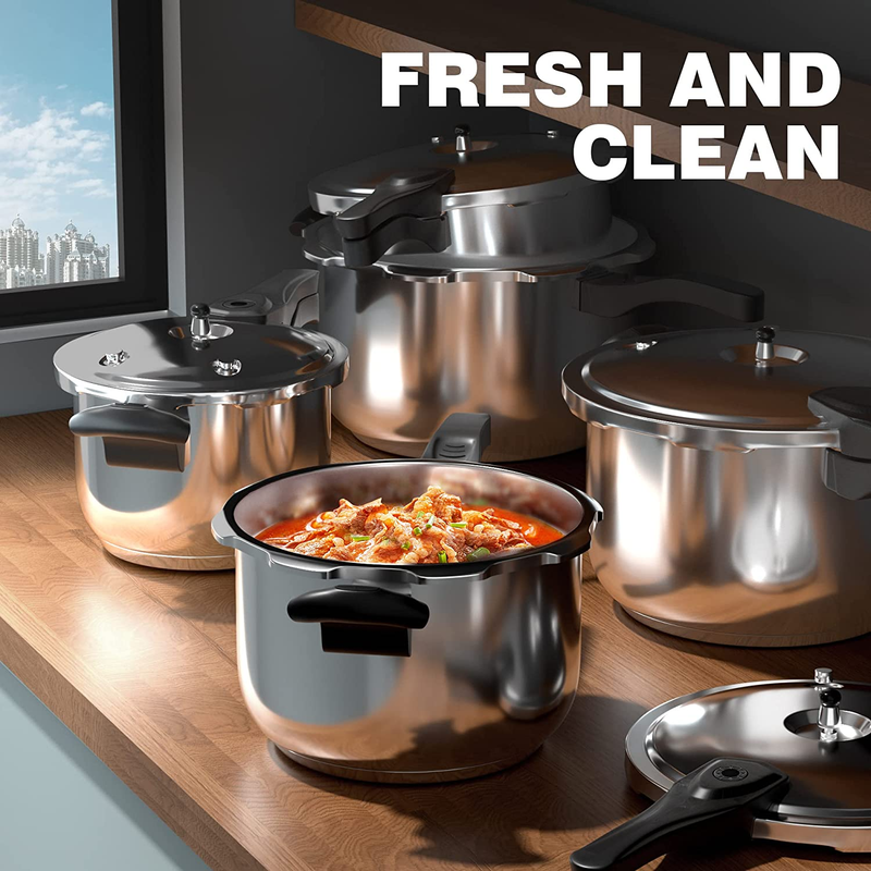 Pressure Cooker, 8 Quart Stainless Steel Pressure Canner, Induction Compatible C