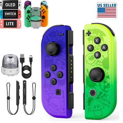 1 Pair Splatoon 3 Wireless Joy-con Controller for Nintendo Switch Lite/ Oled 