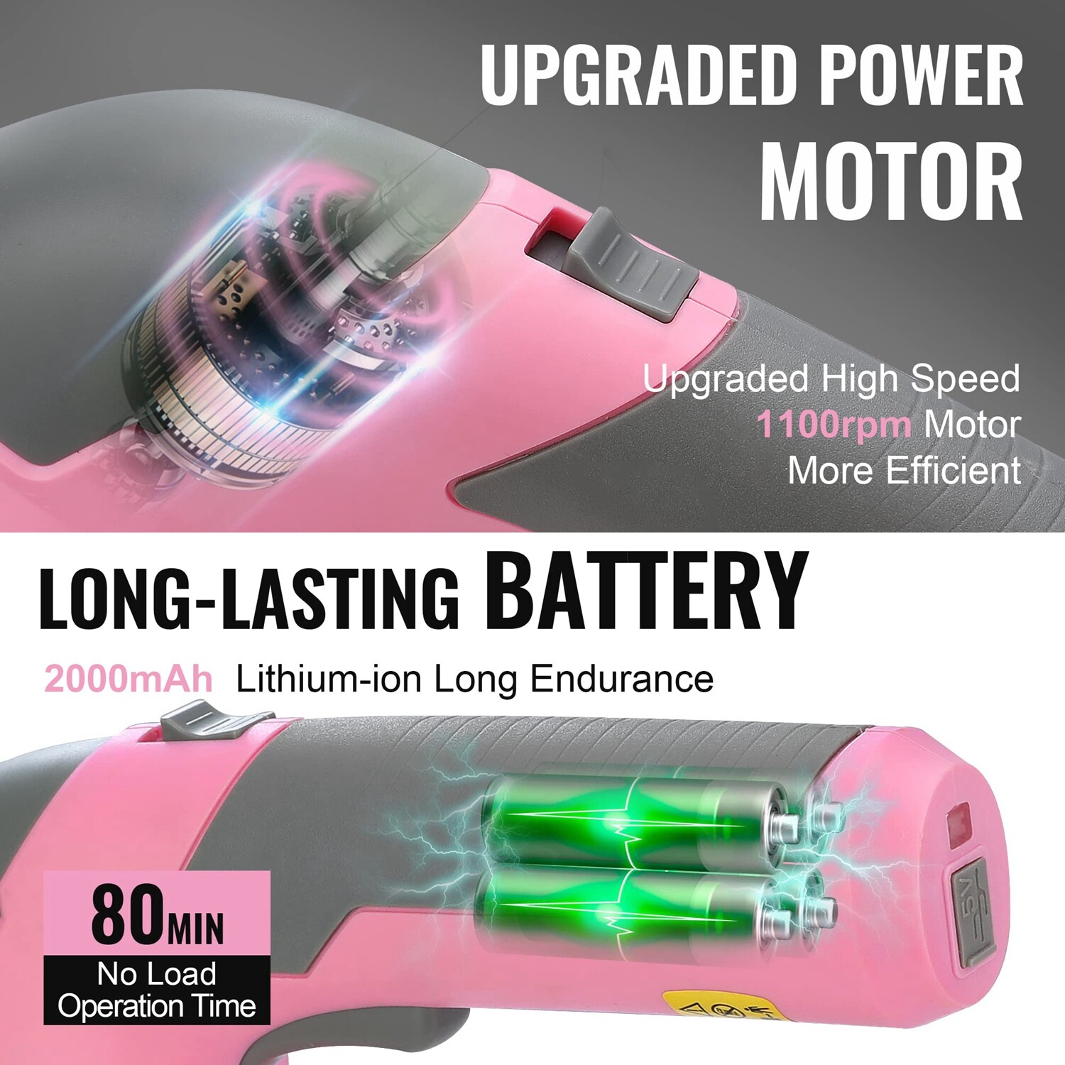 WORKPRO 2 in 1 Handheld Hedge Trimmer Cordless Grass Shear Shrubbery Trimmer NEW