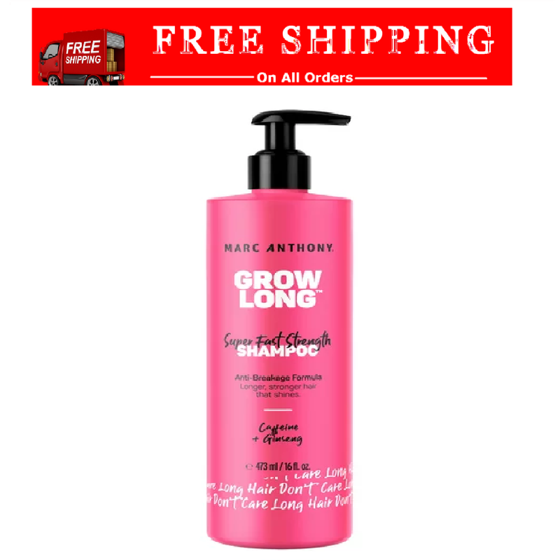 Marc Anthony Grow Long Super Fast Strength Shampoo with Caffeine&Ginseng.New USA