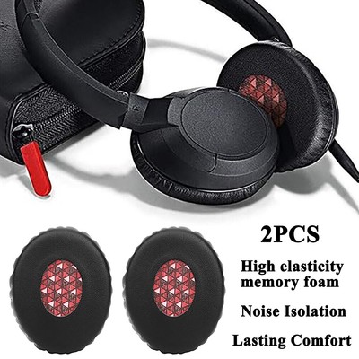 2x Memory Foam Cushions Replacement Earpads High-Hensity Noise Isolation Foam