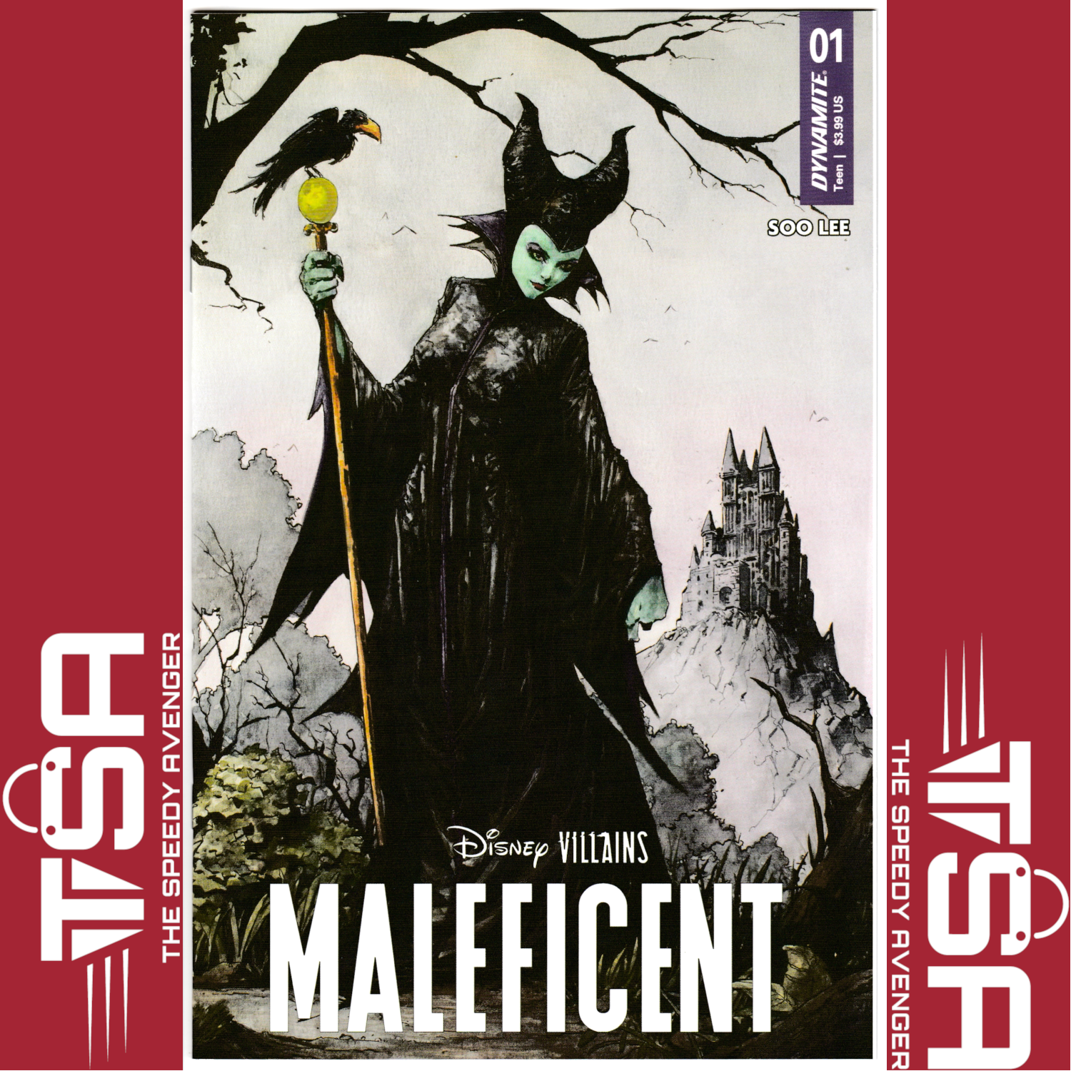 DISNEY VILLAINS MALEFICENT #1 Johnny Desjardins Exclusive Variant With COA