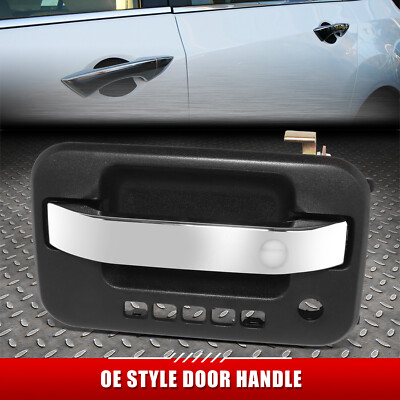 ДЛЯ 04-14 F150 LOBO MARK LT ЧЕРНАЯ/ХРОМИРОВАННАЯ РУЧКА ДЛЯ ОТКРЫВАНИЯ ПЕРЕДНЕЙ ЛЕВОЙ ДВЕРИ с ЗАМОЧНОЙ СКВАЖИНОЙ