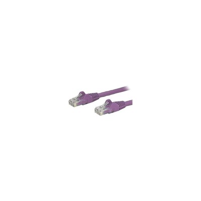 StarTech 2ft Purple Cat6 Patch Cable w/Snagless RJ45 Connectors Cat6 Ethernet