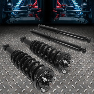 Для 04-14 F150 Mark LT Передние стойки RWD с винтовой пружиной + Комплект задних амортизаторов