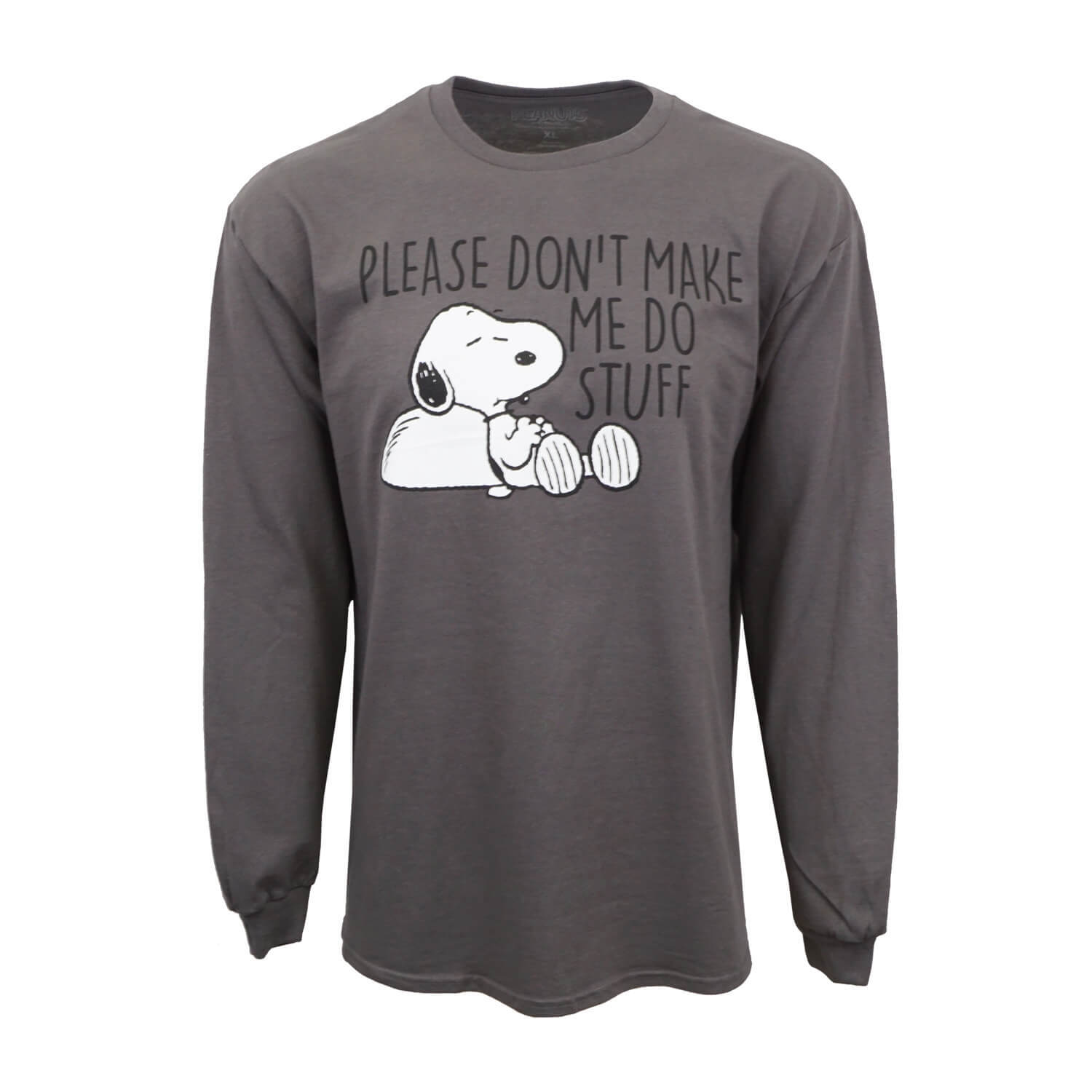 

Мужская футболка Snoopy Peanuts Dont Make Me Do Stuff, подлинный и официальный товар, Charcoal