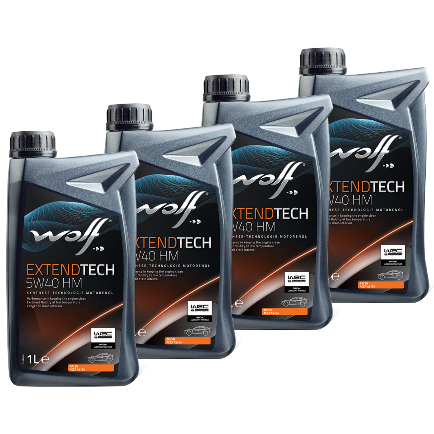 あやK Motoröl WOLF EXTENDTECH HM 28116 SAE 5W40 4 X 1 Liter für
