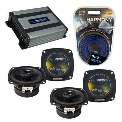 Suzuki Samurai 1986-1995 Factory Speaker Upgrade Harmony (2) R4 & HA-A400.4 Amp