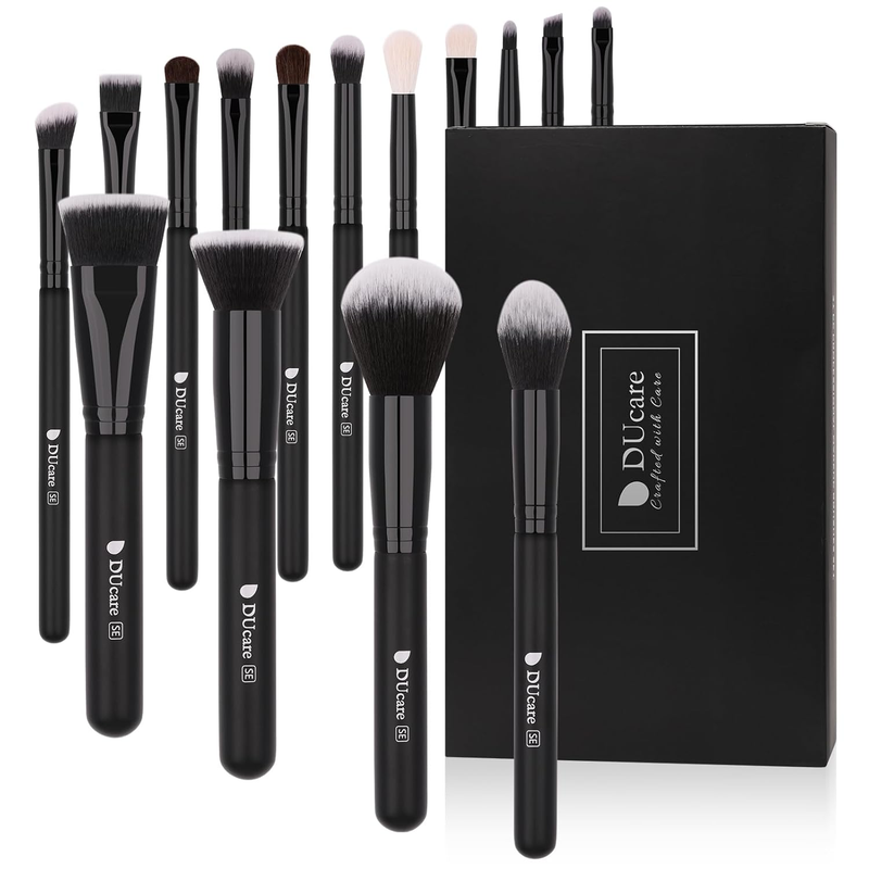 Makeup Brushes 15Pcs Premium Synthetic Kabuki Makeup Brush Set, Professional Fou