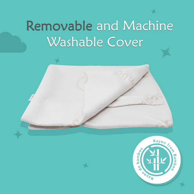 Toddler Pillow - Soft & Supportive Memory Foam, Chiropractor Recommended, Remova