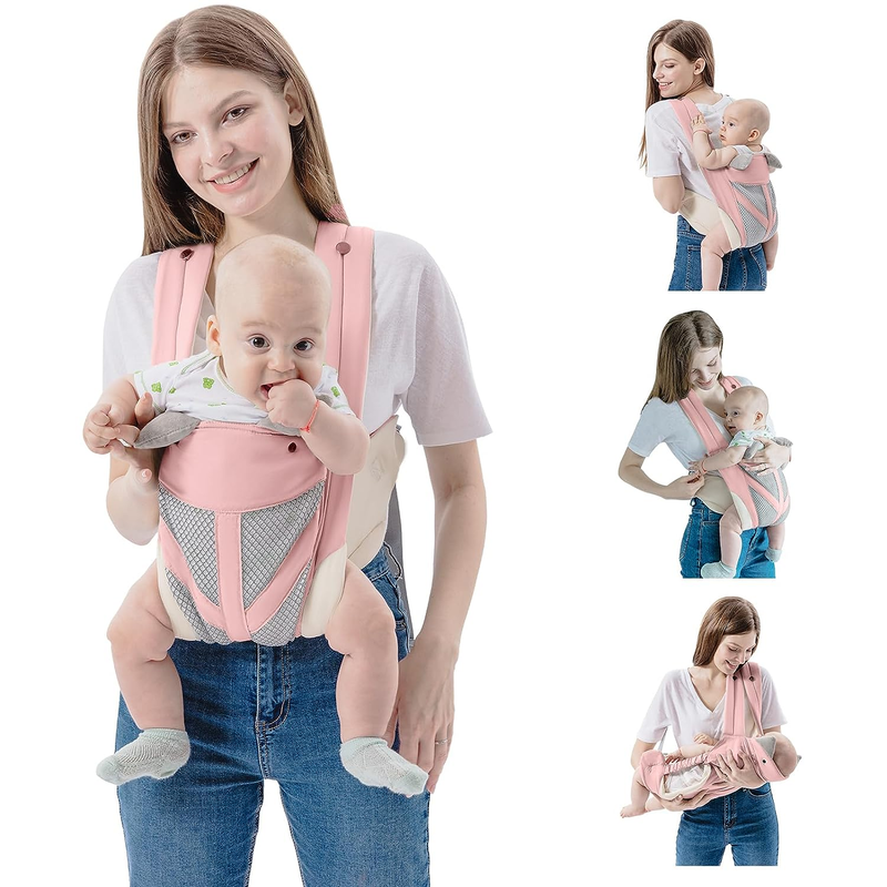 Baby Carrier Newborn to Toddler, 4-In-1 Adjustable Breathable Infants Carrier Sl