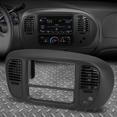 Для 97-04 Ford F-150/Heritage Expedition 2WD Центральная приборная панель радиоприемника Черная рамка