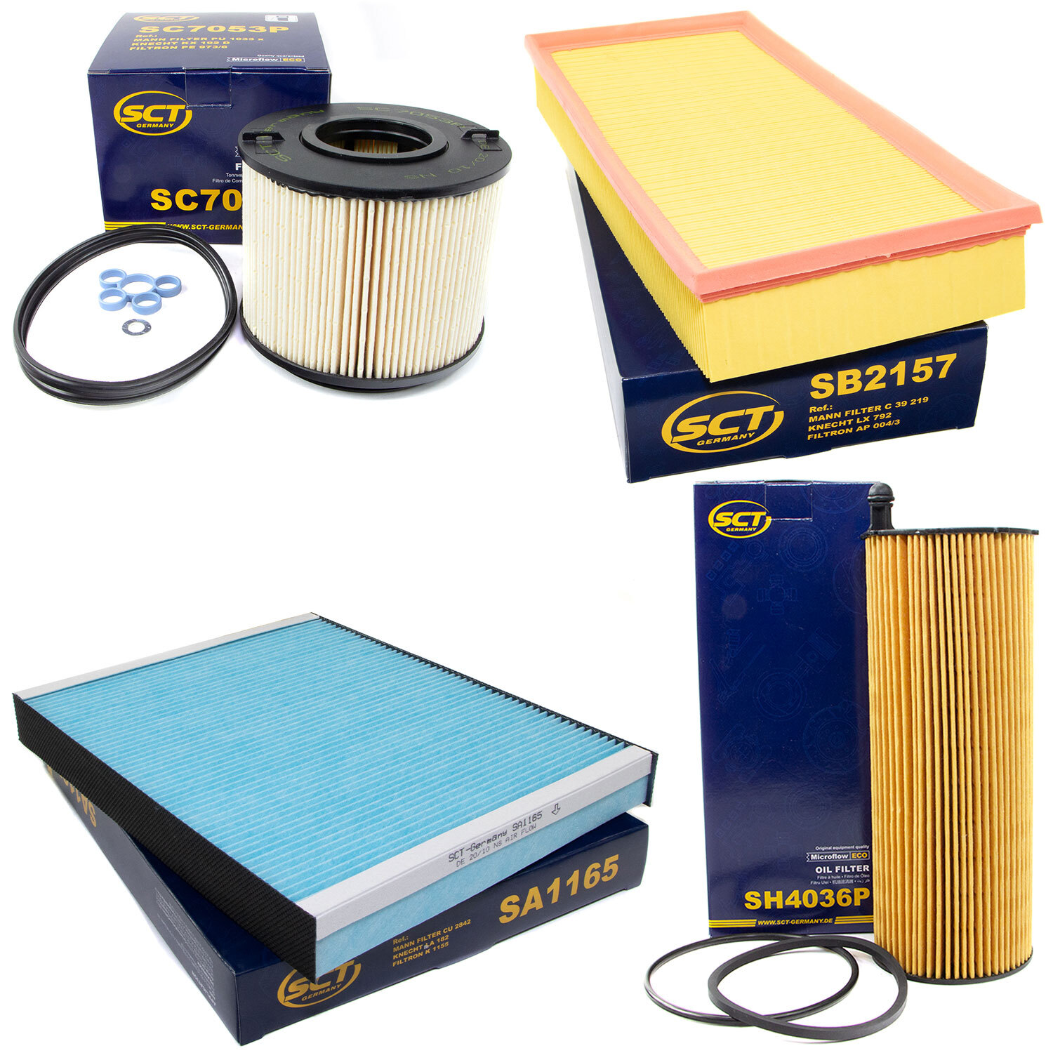 Filter Set SCT Kraftstoff- ÖL- Luft- Innenraum- für Audi Q7 3.0 4.2 VW Touareg