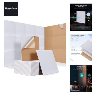 Akustikplatten Selbstklebend 18St., JAMELO Hohe Dichte Akustikpaneele Schalla...