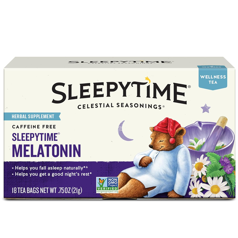 Plus Melatonin, Caffeine Free, 18 Tea Bags Box