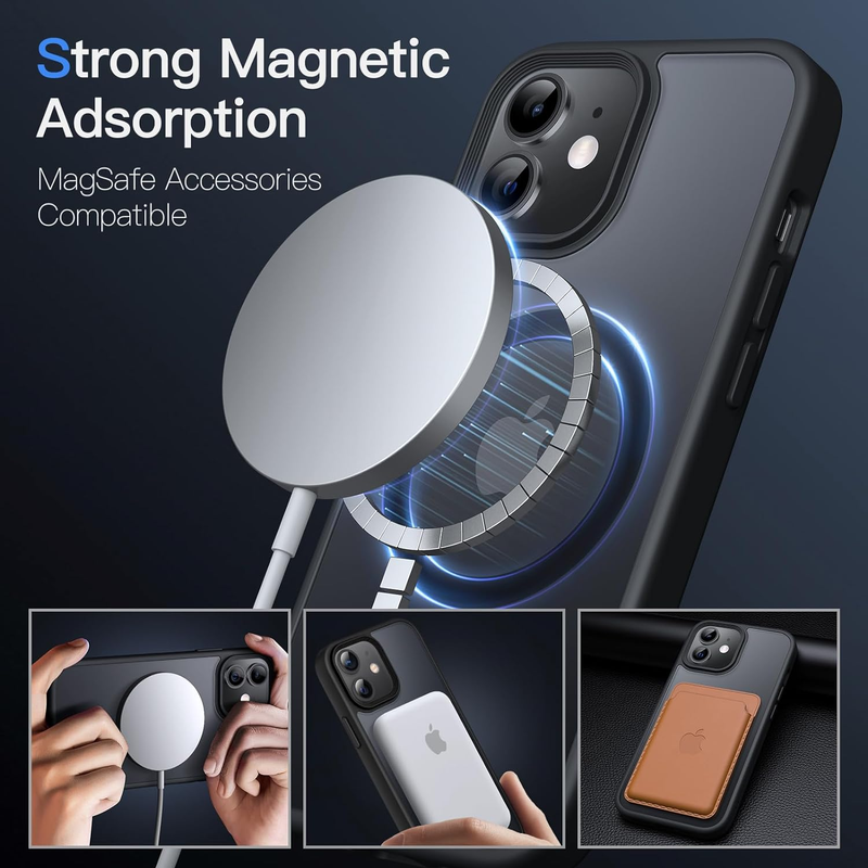 Magnetic Case for iPhone 12/12 Pro 6.1-Inch Compatible with MagSafe, Translucent