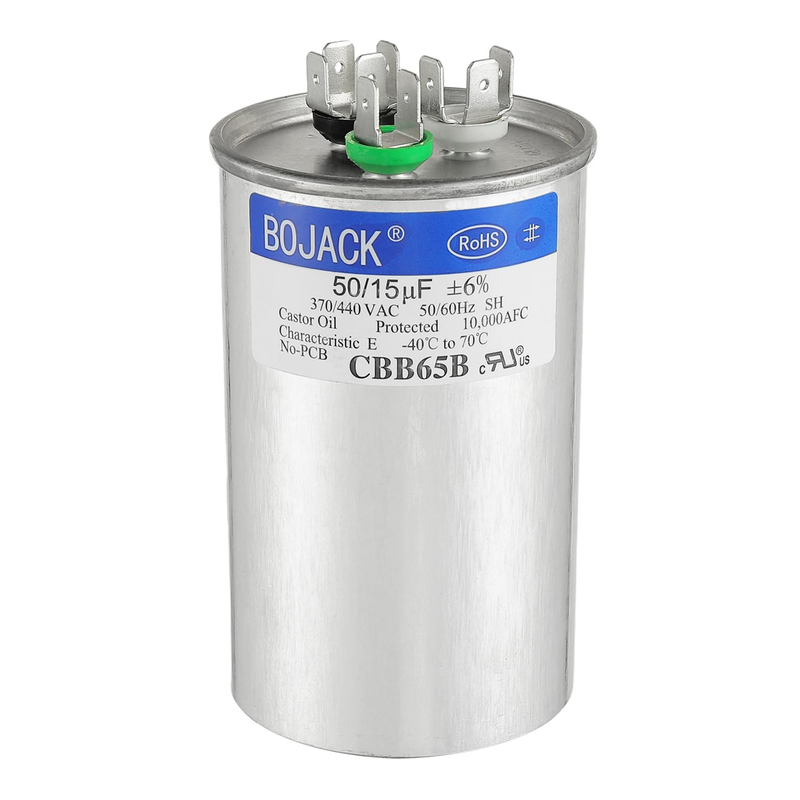 Capacitor 50+15Uf 370V440V for AC Motor Condenser Air Conditioner HVAC