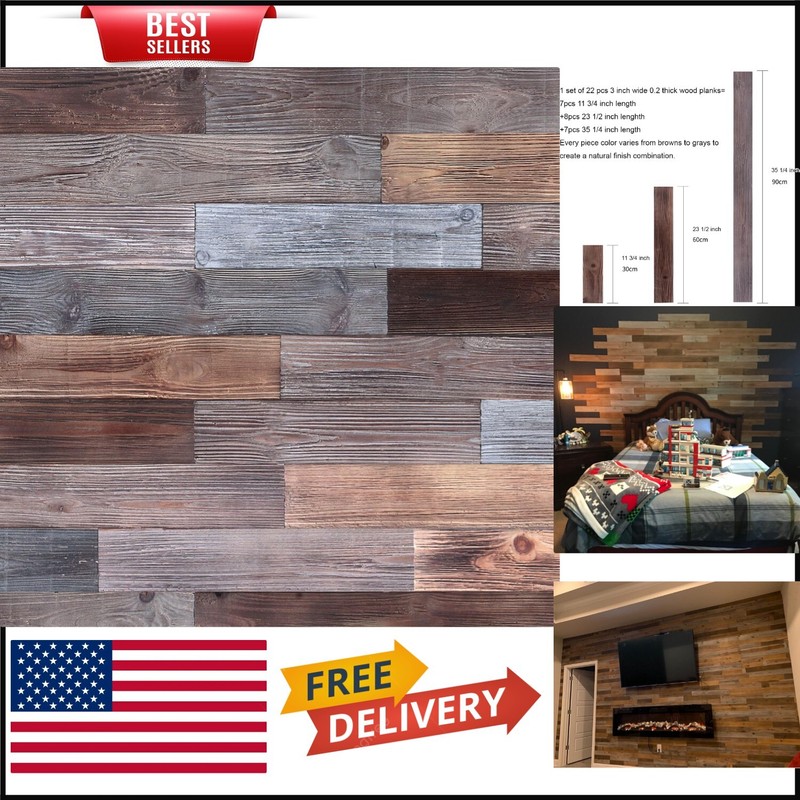 Antique Finish Peel & Stick Wood Panels for Easy DIY