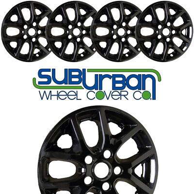 FITS 2017-2024 Chrysler Pacifica # 7259-GB 17'' Gloss Black Wheel Skins NEW SET/4
