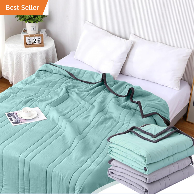 Ice Blanket for All-Season Lightweight - Summer Cooler Quilt for Hot Sleepers an