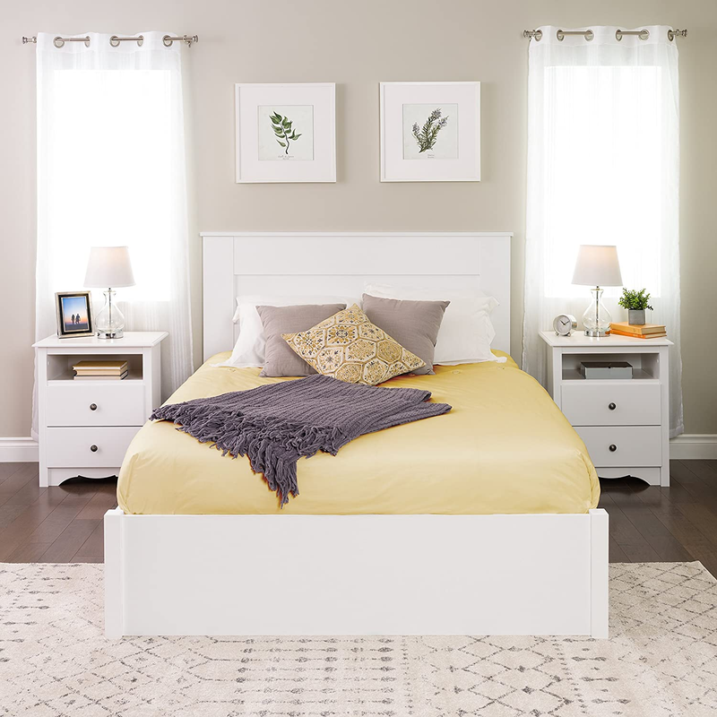 Stylish Flat Wood Panel Headboard for Queen Size Beds, Simplistic Wooden Queen H