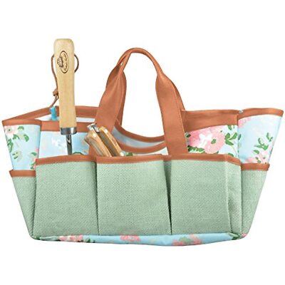 Esschert Rose Print Jute Garden Tool Bag