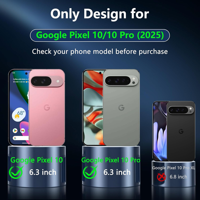 Magnetic for Google Pixel 10/10 Pro Case with Screen Protector, Compatible with