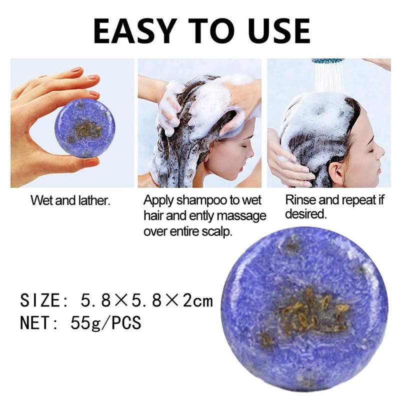 3Pcs Humby Shampoo Bar for Gray Hair, Humby Purple Rain Shampoo Bar for Grey
