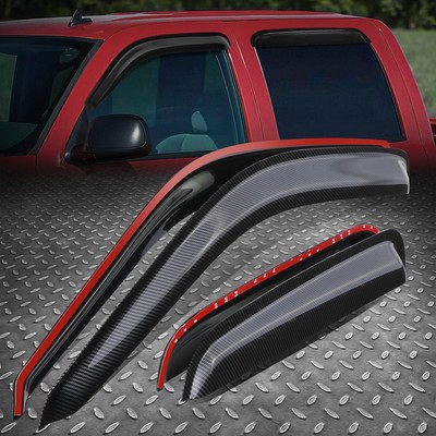 [Карбоновый вид] Для 99-06 Silverado Sierra Ext Cab Накладной дефлектор на оконном стекле