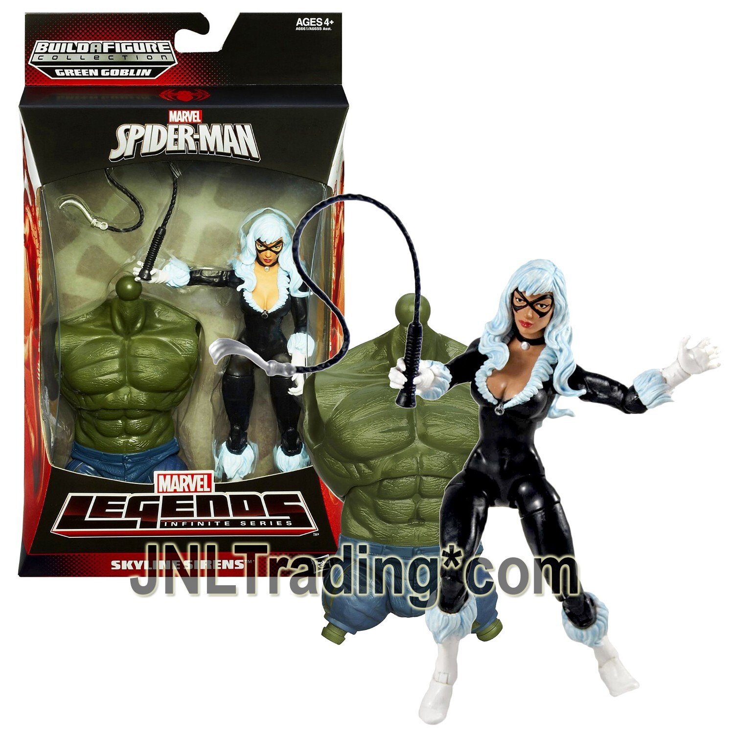 アメコミ MARVEL LEGENDS INFINITE SKYLINE SIRENS Marvel Legends Black Cat (Skyline Sirens) Green Goblin Build A