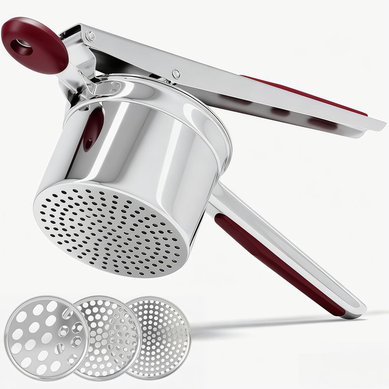Potato Ricer Heavy Duty Stainless Steel with Ergonomic Handle | Large Capacity,