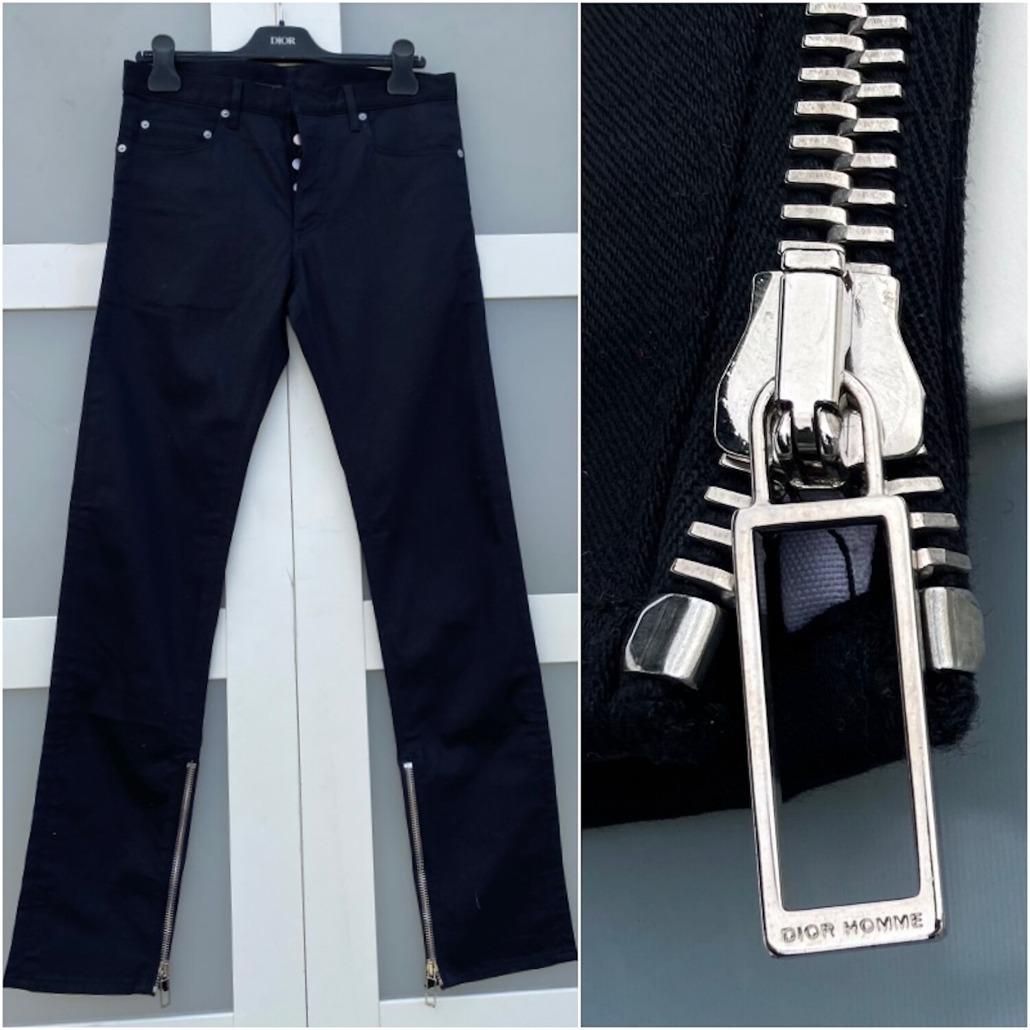 UltraRare & Great Dior Homme AW09 Ankle Zip Slim Fit Black UltraRare & Great Dior Homme AW09 Ankle Zip Slim Fit Black