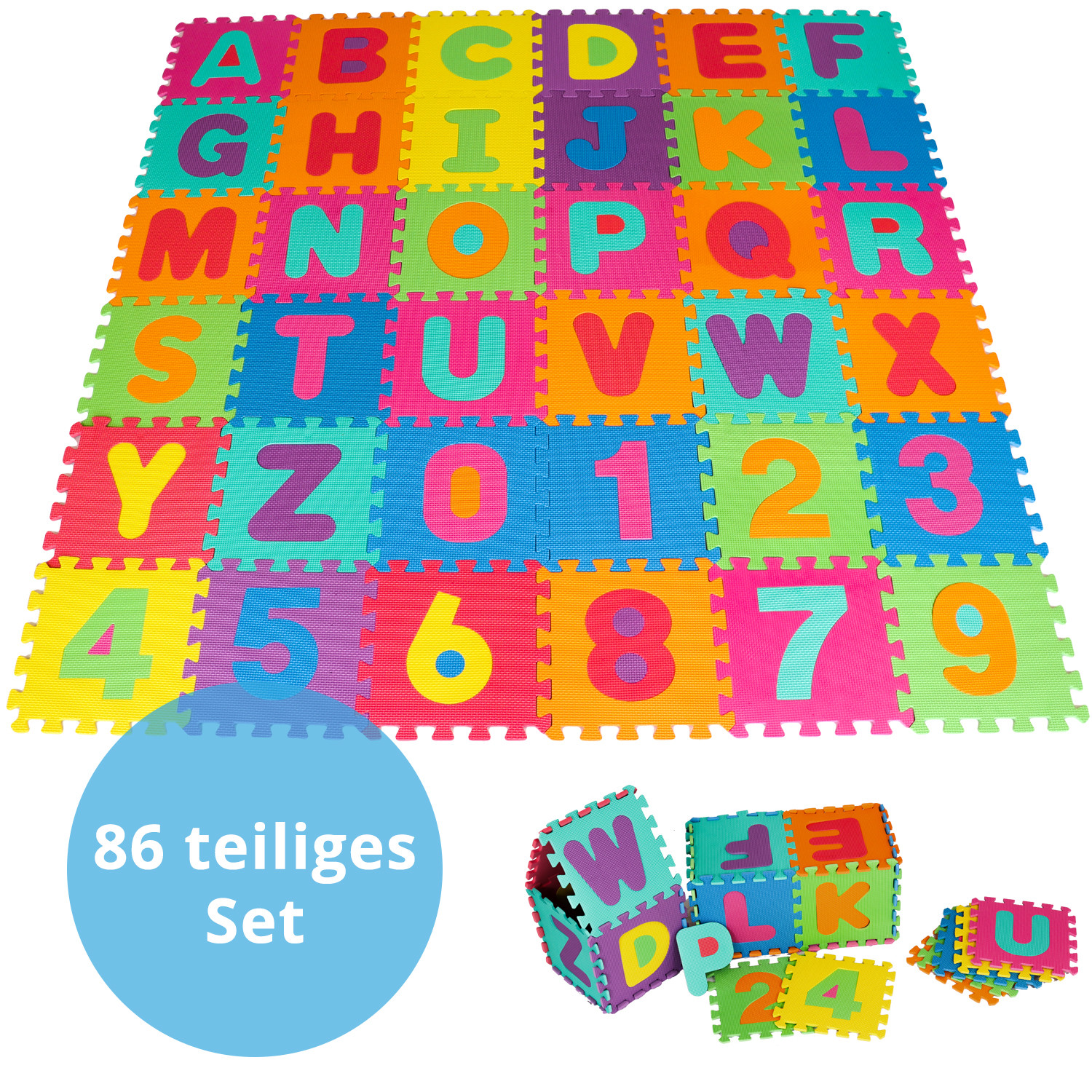 Puzzlematte Kinderteppich Spielteppich Spielmatte Schaumstoffmatte 86
