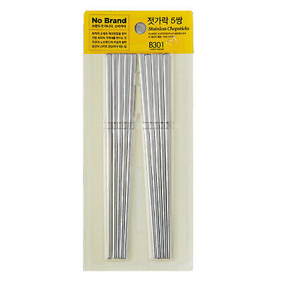 Korean Stainless Steel Chopsticks 5 Set Free Tracking No. Serving 5 