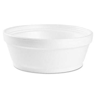 DART Foam Container 8 oz White Squat 500/Carton 8SJ32