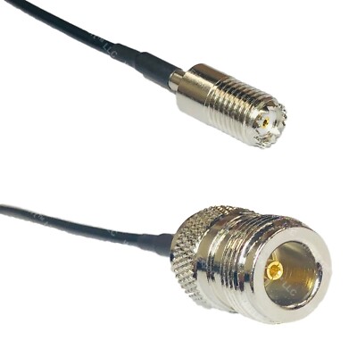 LMR100 MINI UHF FEMALE to N FEMALE Coax RF Cable USA-Ship Lot