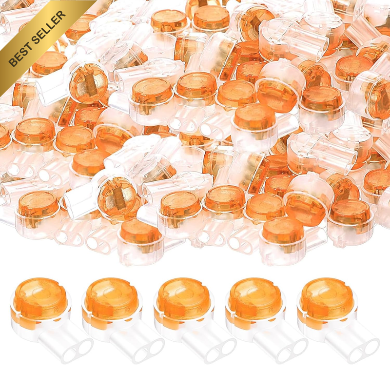 100 PCS Gel Filled Waterproof IDC Network Cable Connectors, UY2 K2 Style Double
