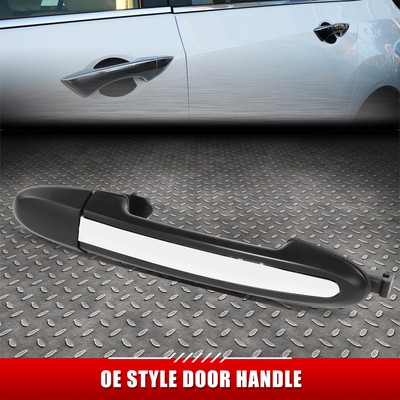 Для 07-12 Santa Fe Черная/хромированная Наружная ручка задней левой/правой двери в стиле OE