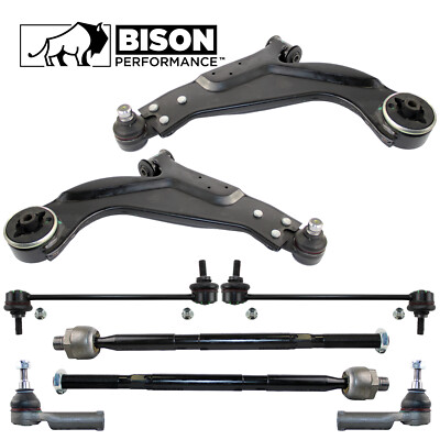 Bison Performance 8pc Front Control Arm Sway Bar Link Tie Rod End Kit For X-Type