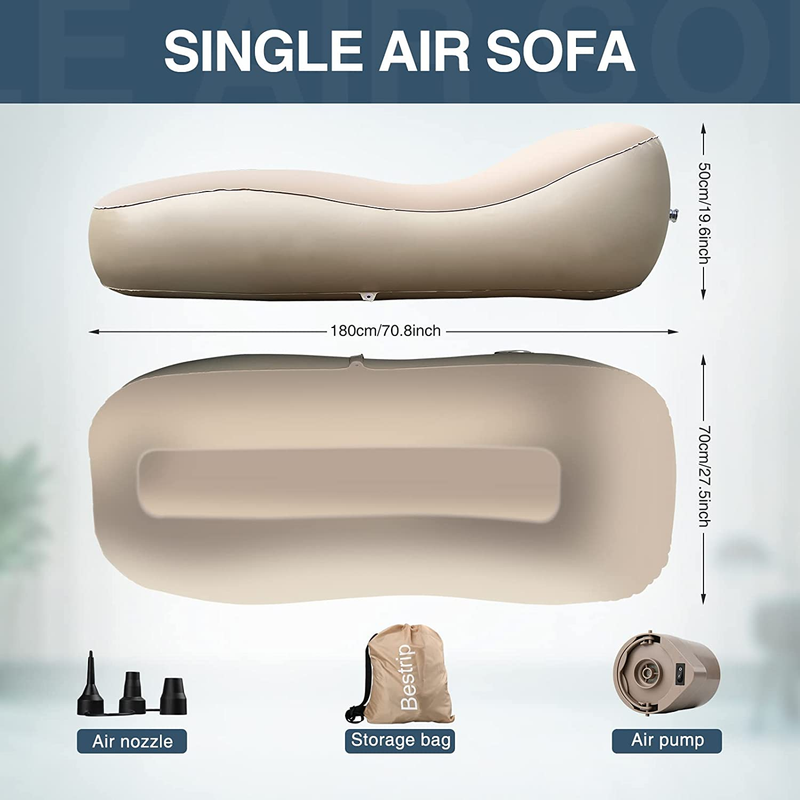 Auto Inflatable Couch, Air Mattress Sofa Bed with Portable Air Pump