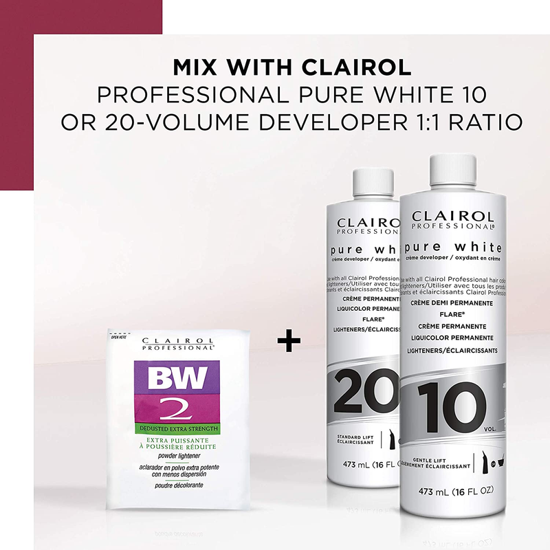 Basic White & BW2 Extra Strength Lightener for Hair Highlights