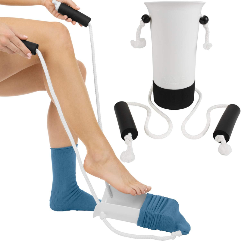 Vive Sock Aid - Easy on and off Stocking Slider - Donner Pulling Assist Device -