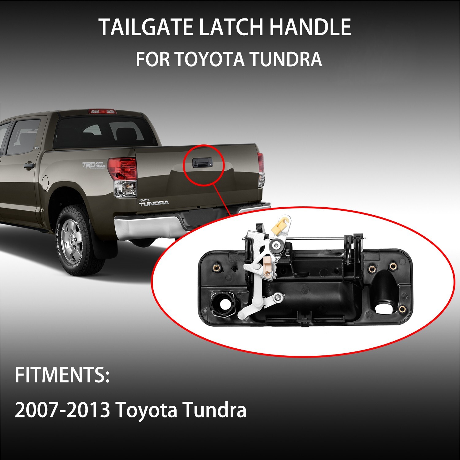 Tailgate Handle Liftgate Latch Handle with Rear Camera Hole for 07-13 Tundra