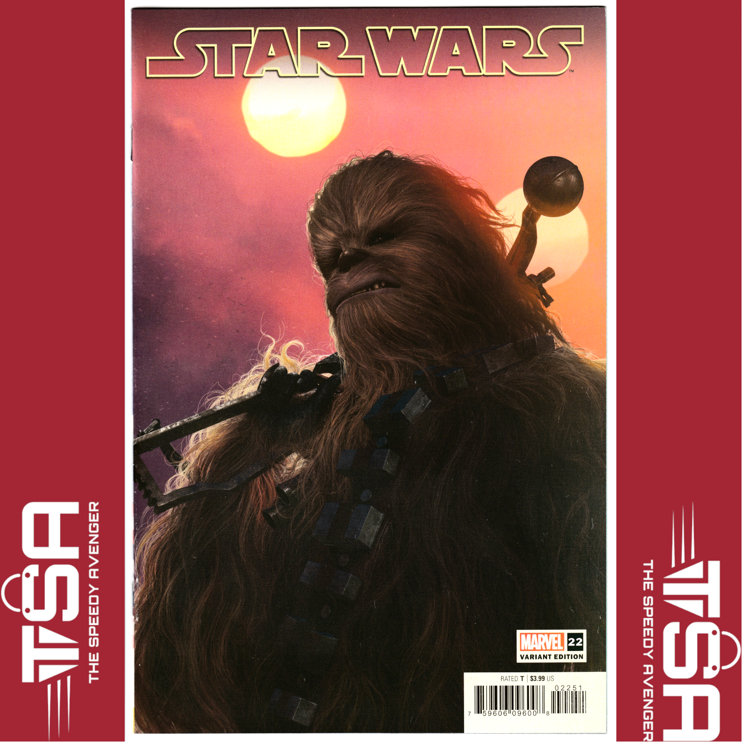 STAR WARS #22 (Vol 3 2022) Rahzzah 1:25 Copy Incentive Ratio Variant Chewbacca!