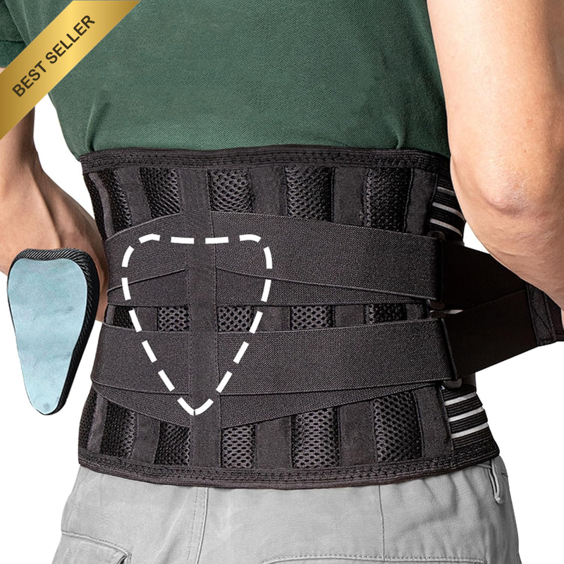 Breathable Lower Back Support Belt Brace for Pain Relief Sciatica Herniated Disc