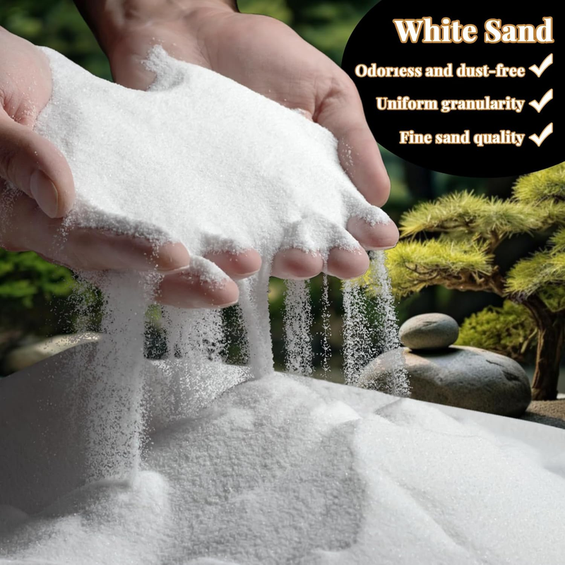 425 G Fine White Sand for Crafts - Quartz Zen Garden Sand Decorative for Vases F