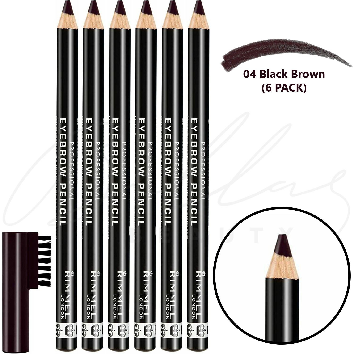 RIMMEL Professional Eyebrow Pencil With Brush Comb - Black