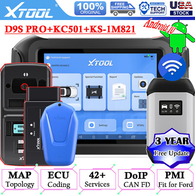 XTOOL Scanner D9SPRO+KC501 KS-1 M821 Car Diagnostic Tool Program Reset Topology