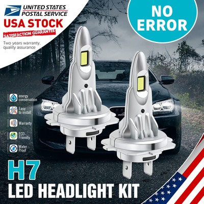 H7 LED Headlight Kit Bulbs High Low Beam White For 2004-08 Chrysler Crossfire